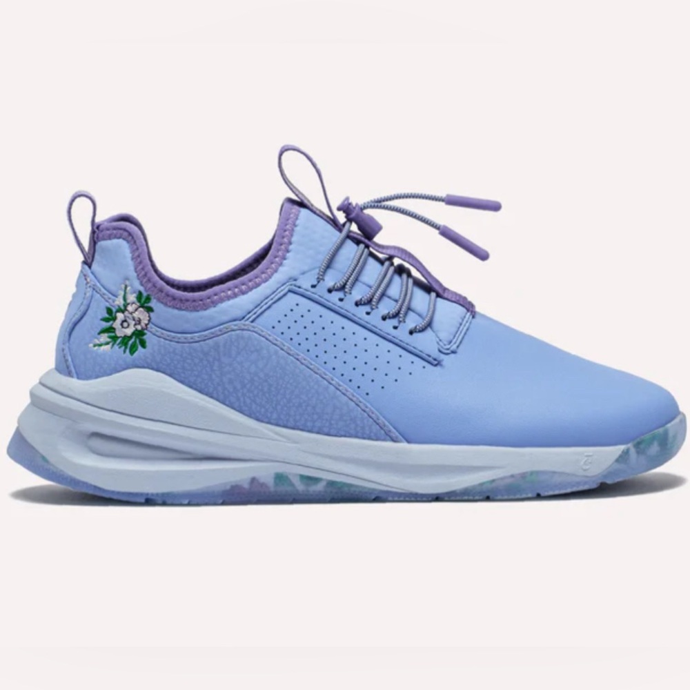 sky blue clove classic floral sneakers